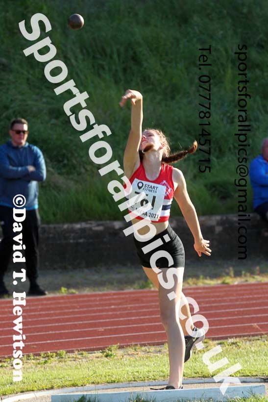 3Shot putt, 2021 North East Grand Prix No.4, Monkton, Wednesday, June 30th. Photo: David T. Hewitson/Sports for All Pics